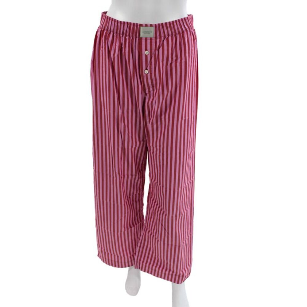 Comme Si Mens Pink Striped Button Fly Pants Size M